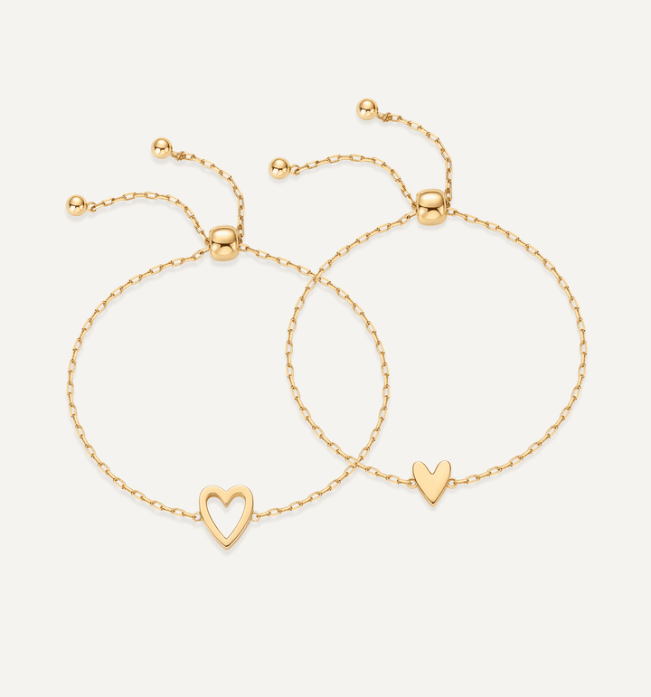 Matching Herz Armband Set
