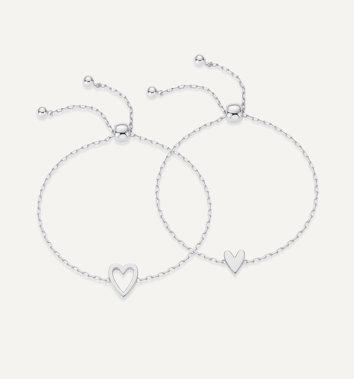 Matching Herz Armband Set